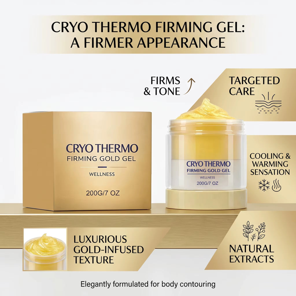 Cryo Thermo Firming Gold Gel for Sagging Skin 200G anti Cellulite Improve Skin Elasticity Lifting Smoothing Sculpted Body Care ﻿